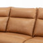 Canapé modulaire classique en similicuir orange avec console et 3 fauteuils inclinables électriques Classic-102792027
