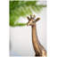 Figurine de girafe en polyrésine à finition cuivre - Statue animal moderne