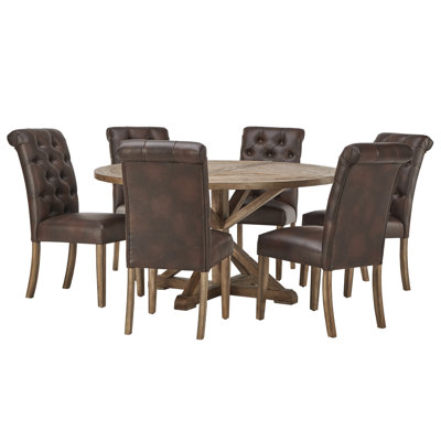 Deane 6 - Person Pedestal Dining Set