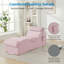 Chaise longue en velours S-Curve, rose-918982956