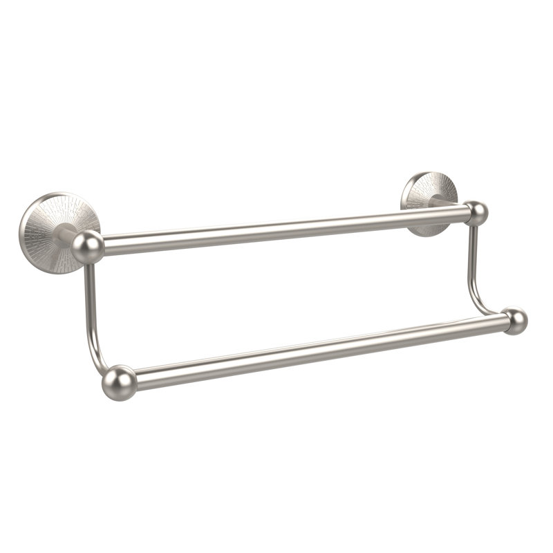 Barre à serviettes murale double Marchmont, Nickel satiné