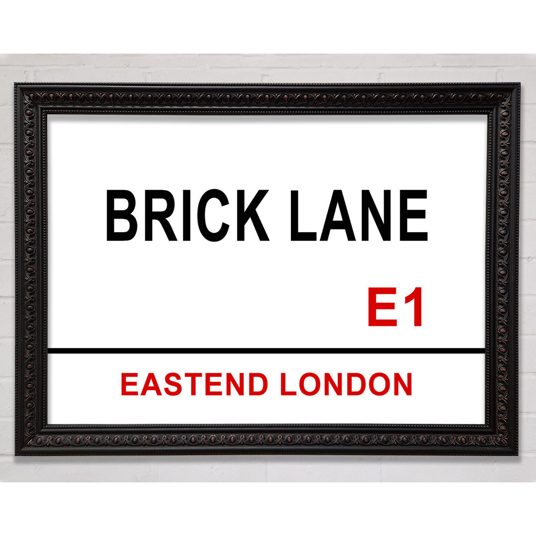 Brick Lane Signs - Einzelne Bilderrahmen Kunstdrucke