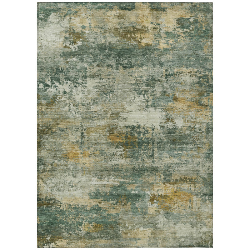 Machine Washable Indoor/Outdoor Wagenen ACN2368 Abstract Rug, Rectangle 5' x 7'6"