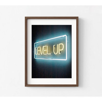 Level Up B Leah Straatsma, Gaming Sign Poster, Video Game Artwork Idea, Gamer Girl Gaming Room Poster, Gamer Boy Poster