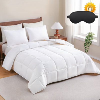 300 GSM Australian Wool Comforter with Cotton Cover King Size (White)