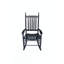 Chaise berçante en bois avec siège large et accoudoirs-338041351