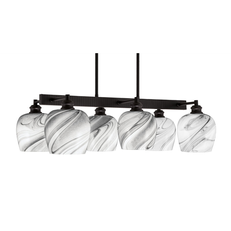 Edge 6 Light Bar With 6" Glass, Espresso