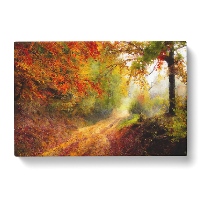 Autumn Forest Painting - Wrapped Canvas, 60cm H x 91cm W x 3cm D