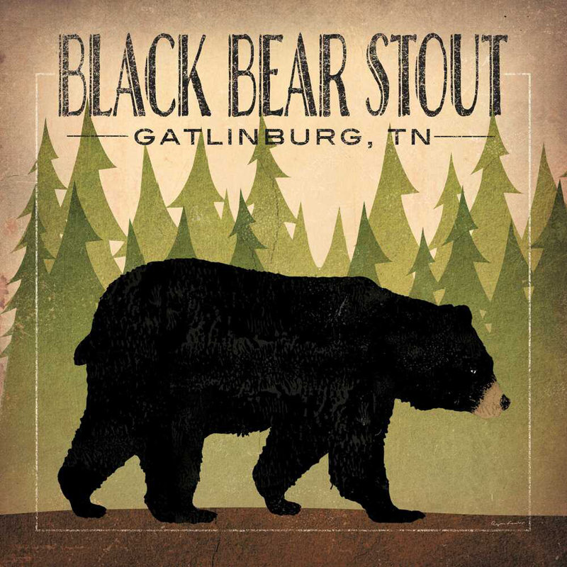 Take A Hike Bear Black Bear Stout, H 30 po x l 30 po x P 1,25 po
