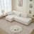 Wool  Facing Sectional Sofa with Chaise-667650250-667650252