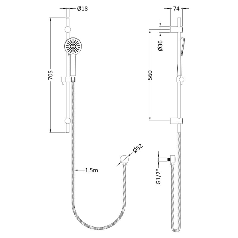 Full/Standard Handheld Shower Head