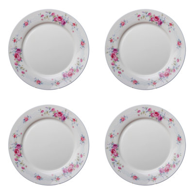 Ensemble de 4 assiettes à salade / à dessert 8 pouces Bose China Blush