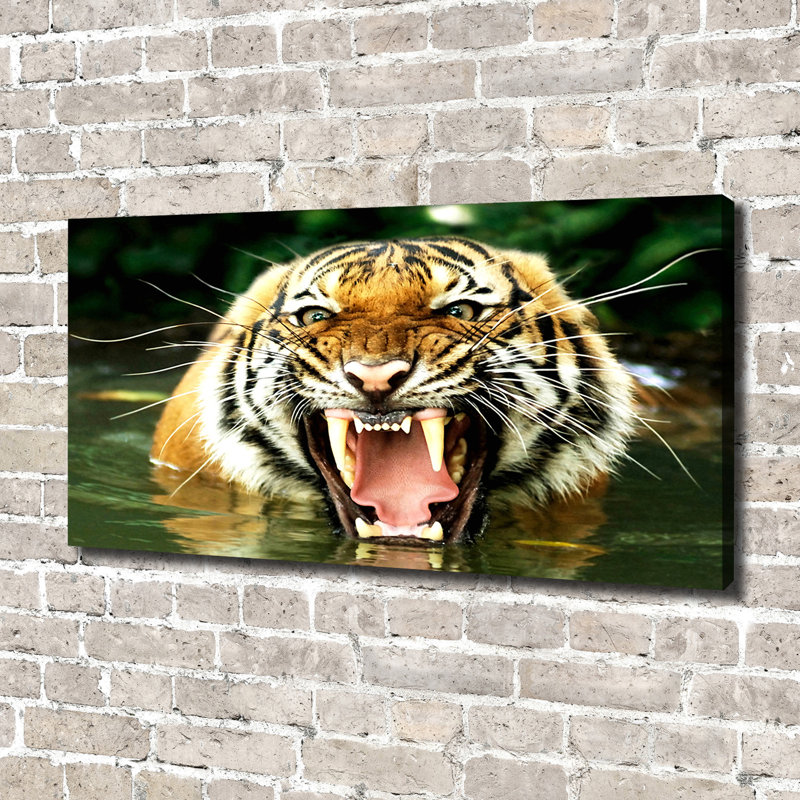 Roaring Tiger - Wrapped Canvas Print