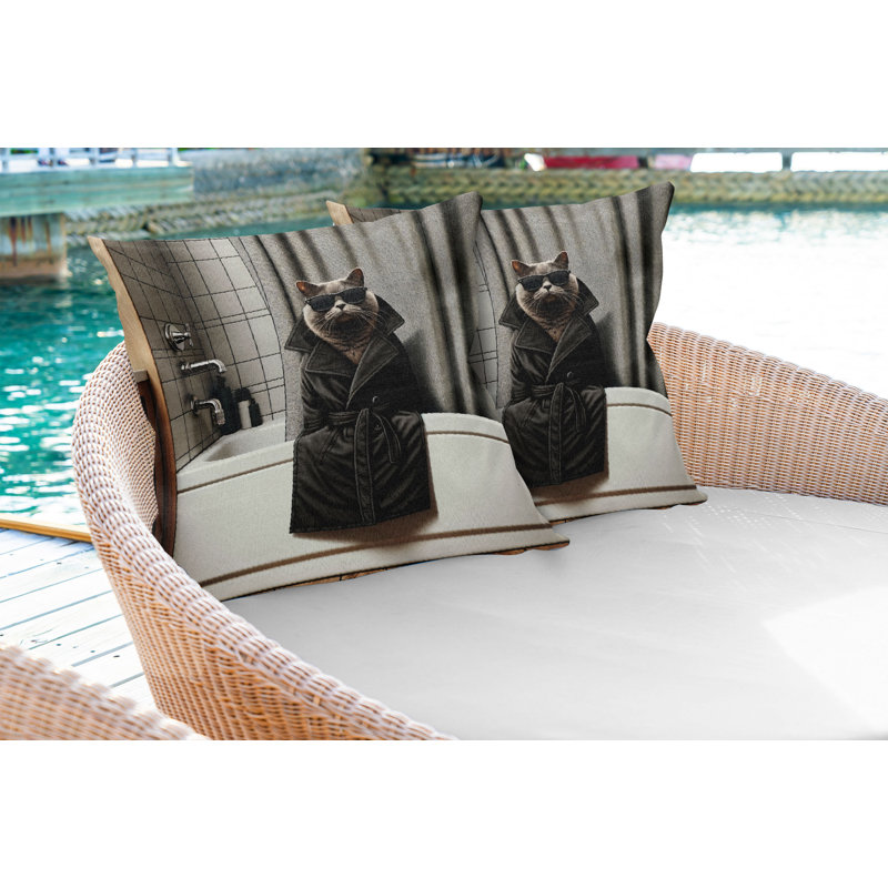 Fabric Reversible Throw Pillow, 16"H x 26"W, Rectangle