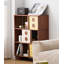 Buffet Nordic Holly avec portes coulissantes pour rangement et bibliothèque