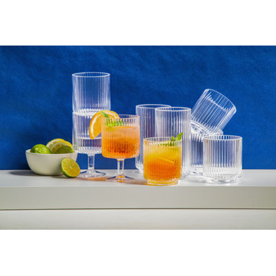 Verre bas en acrylique cannelé Laya