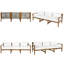 Ensemble de canapé d'extérieur 3 pièces en bois d'acacia-564380759