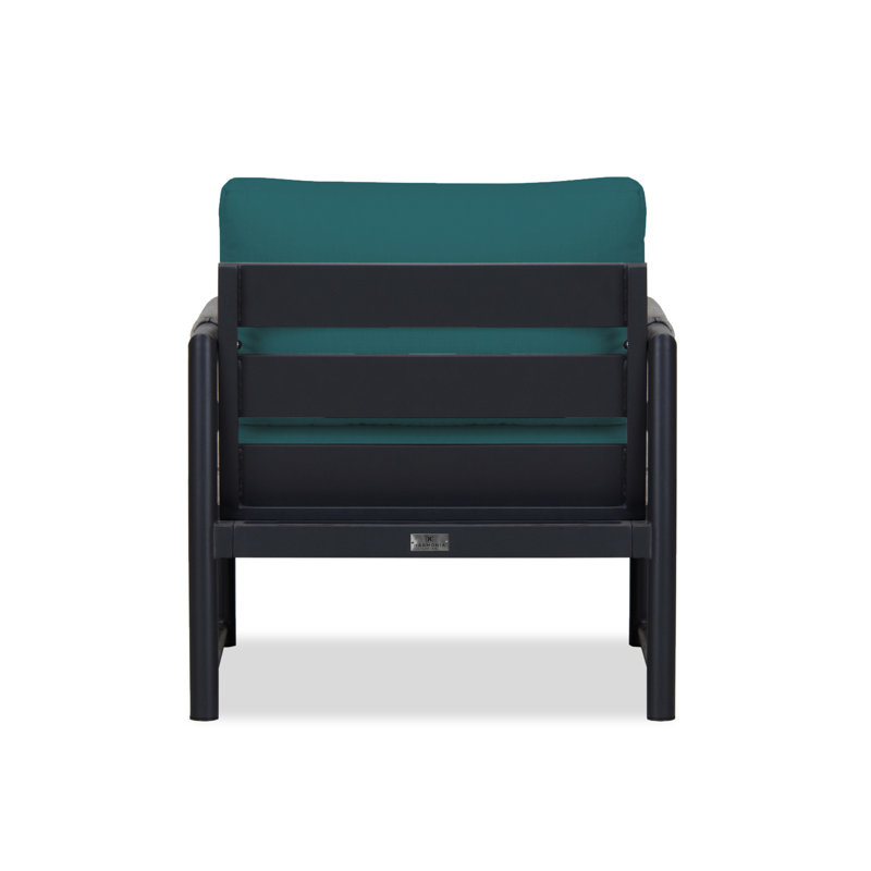 Alto Outdoor Lounge Chair, Canvas Charcoal Sunbrella® Canvas, Black