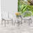 3 Pcs Patio Acapulco Furniture Bistro Set Plastic Rope Glass Table White