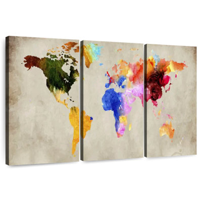 Aliaz Vivid Abstract World Map