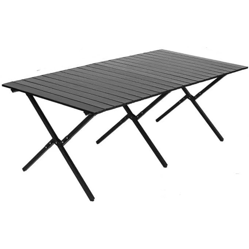 Charin Rectangular Metal Folding Outdoor Dining Table , cm W cm D, 52cm H x 70cm W x 150cm D