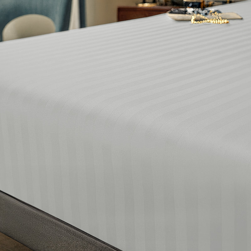 Microfiber Luxury 40cm Deep Fitted Sheet, Double (4'6), Silver