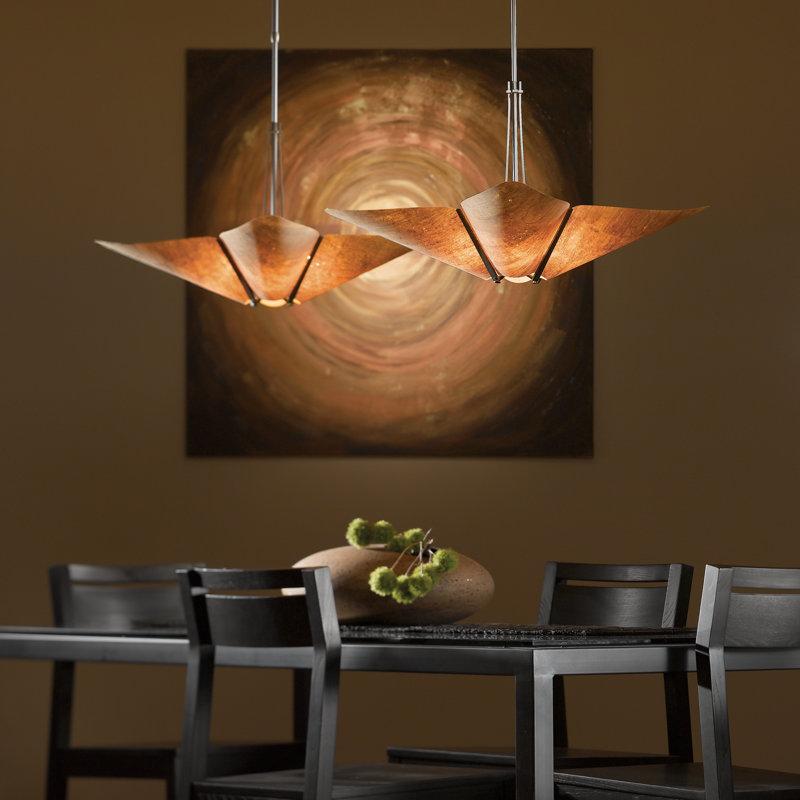 Kirigami 4 - Light Unique/Statement Geometric Pendant, Black
