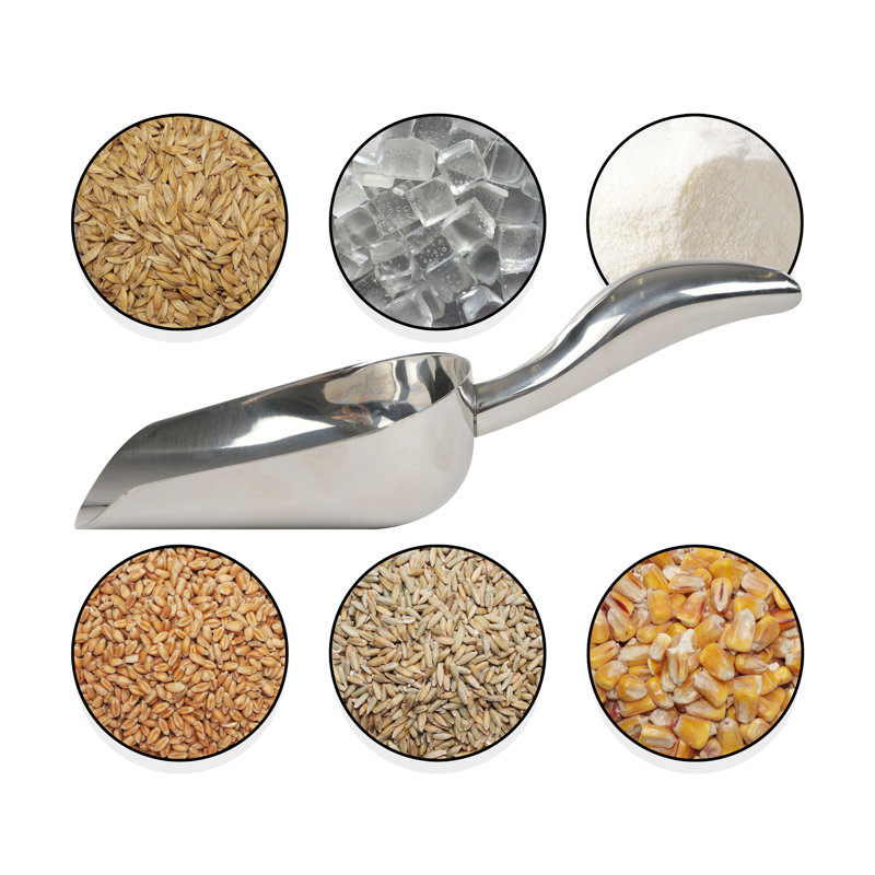 12-Inch Stainless Steel Utility Ice Scoop for Bar and Kitchen