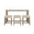 VANILLA REAL MARBLE SOFA TABLE WITH POWER AND 3 STOOLS