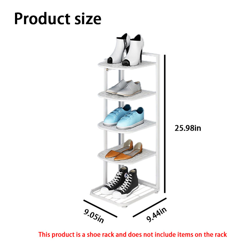 Range-chaussures 5 paires, Blanc