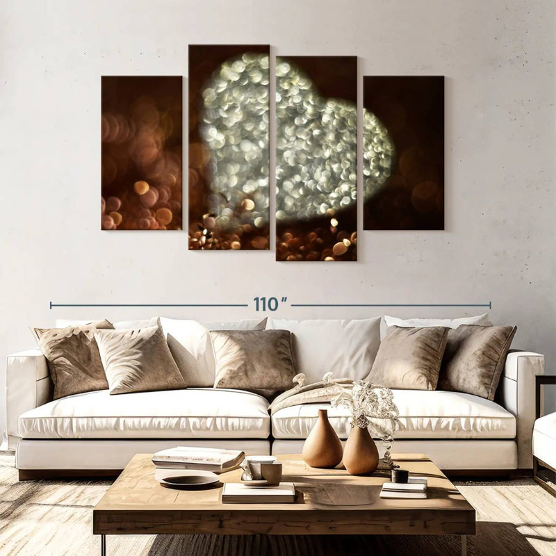 Hardie cœur argenté, H 54 po x l 84 po
