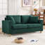Corduroy Sofa Set with 2 Throw Pillows, Deep-Seated Upholstered Couch with Square Arms, Cosy Living-590894376