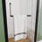 32" X 72" Semi-Frameless Pivot Shower Door, 1/4" Tempered Glass, Adjustable Width, Reversible Installation, Matte Black