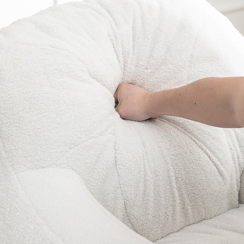 Fauteuil à billes avec rembourrage, Ourson blanc
