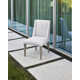 Tate Upholstered Swing Back Side Chair in White