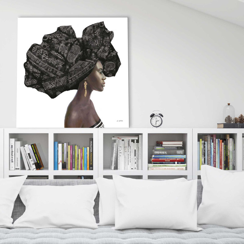 «Pure Style II Black» par James Wiens, Toile tendue, H 24 po x l 24 po x P 1,5 po