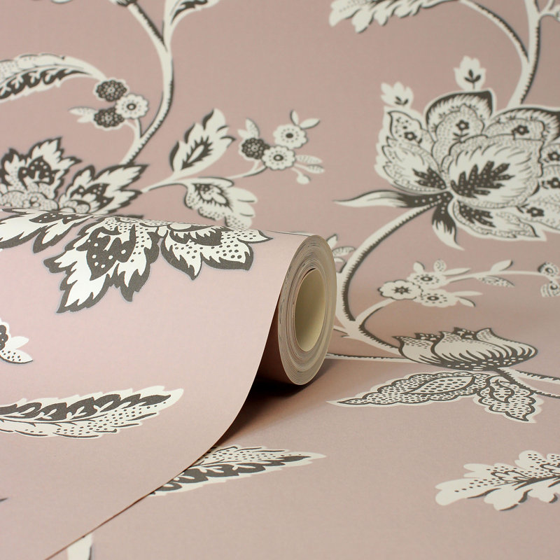 Papier peint Juliette Jacobean, Rose