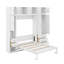 Lit escamotable double avec casiers et armoires