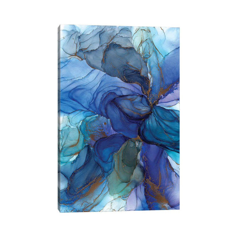 «Blues» par Monet & Manet Art Studio, reproduction d'art sur toile tendue, H 12 po x l 8 po x P 0,75 po