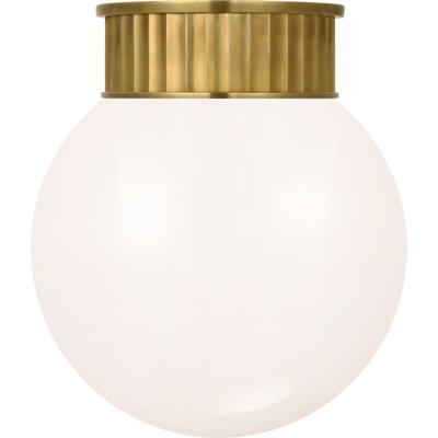 Cavill Flush Mount with White Glass