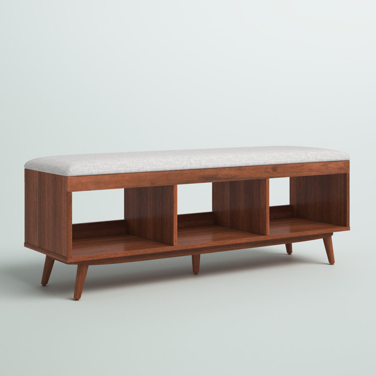 Hungate Wood Shelves Storage Bench