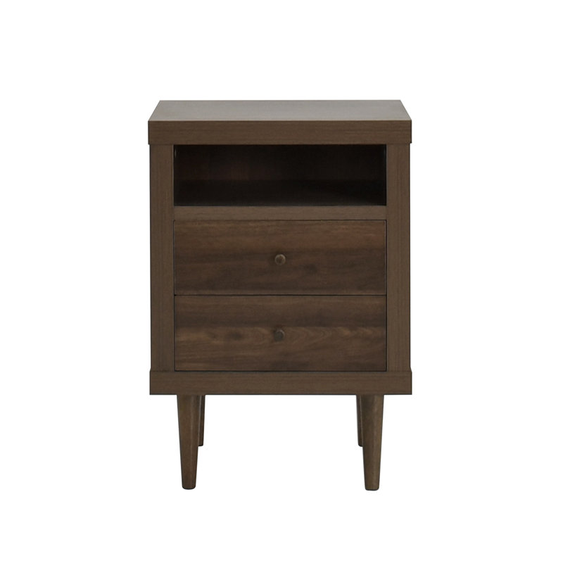 2-DRAWER NIGHTSTAND, Walnut