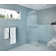 Maven 34 in. x 86.75 in. Fully Frameless Arched Fluted Single Fixed Shower Panel