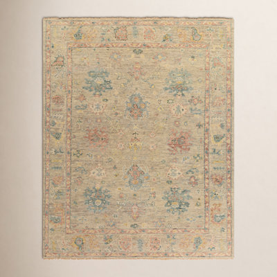 Newham Brown Hand-Knotted Oriental Wool Rug