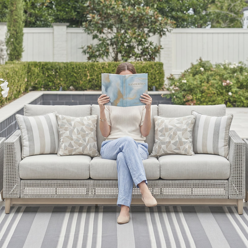 Canapé d'extérieur avec coussin Muallam