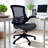 Flip Mesh Back Office Task Chair with Flip Up Arms, Black Vinyl Seat