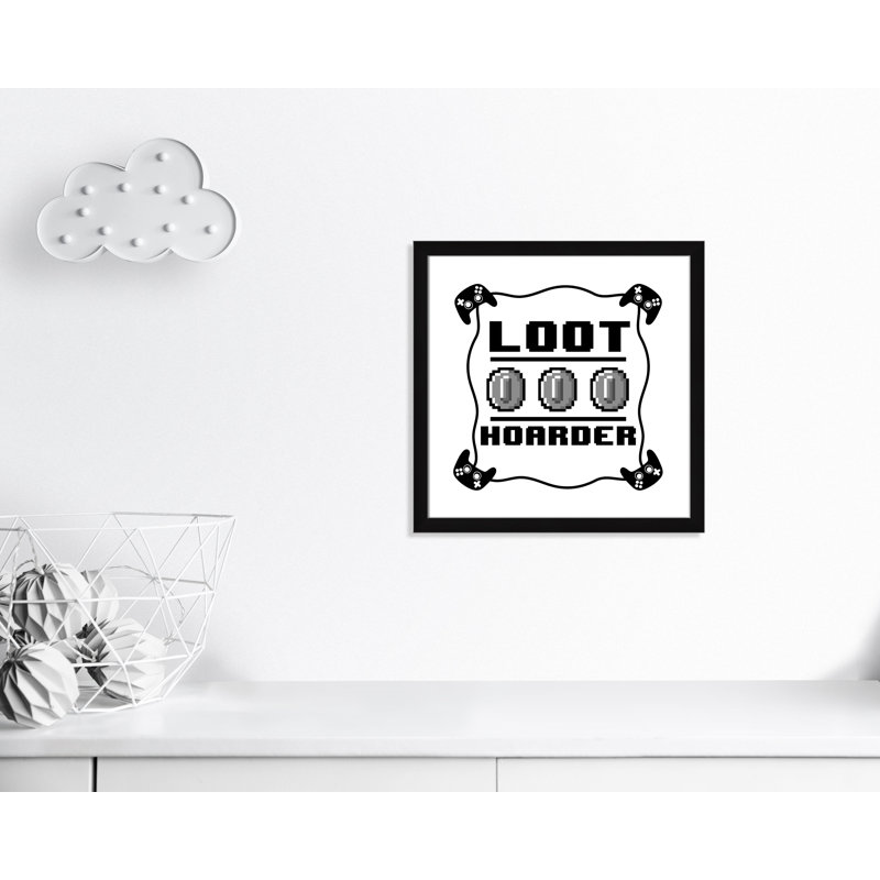 Impression sur papier Loot Hoarder Kids, H 24,5 po x l 24,5 po x P 0,63 po, Cadre noir