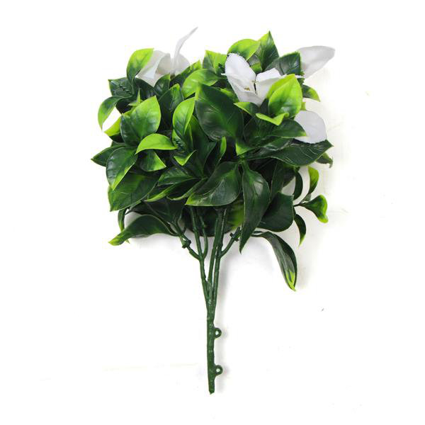 UV Resistant Artificial Flower Stems Leaf Design 30cm Faux Foliage Tree, White