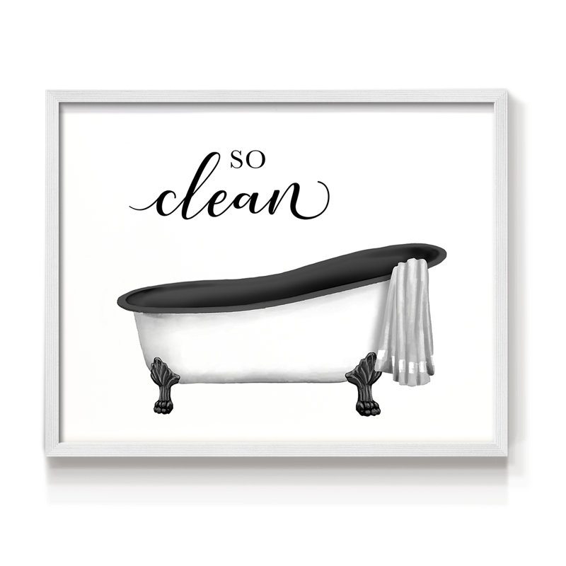 So Clean -Framed Print - Restickable, H 22 po x l 28 po, Blanc