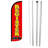 Double Sided 180'' H x 38'' W Polyester Flag Set